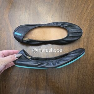 Tieks Black Leather Flats